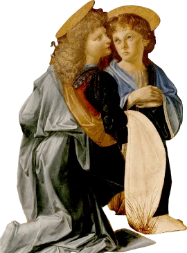 Dettaglio di un dipinto di Leonardo da Vinci