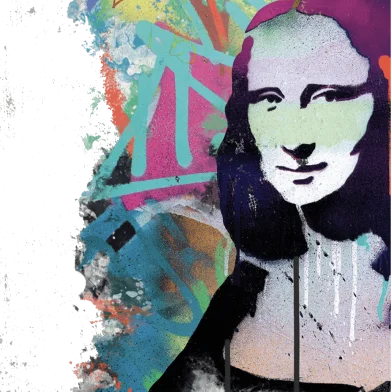 La Monnalisa in versione street art